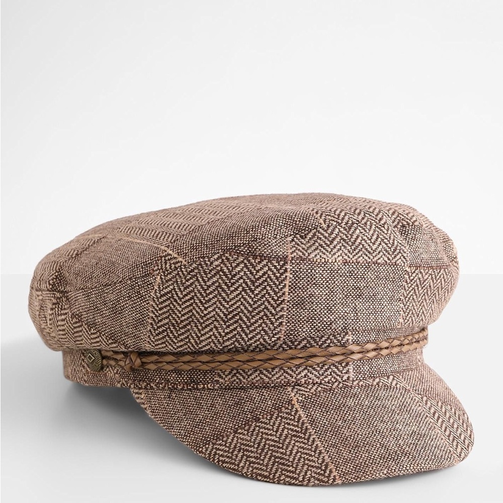 Brixton NWT Ashland Cabbie Hat Herringbone Cap with Red Lining Casual